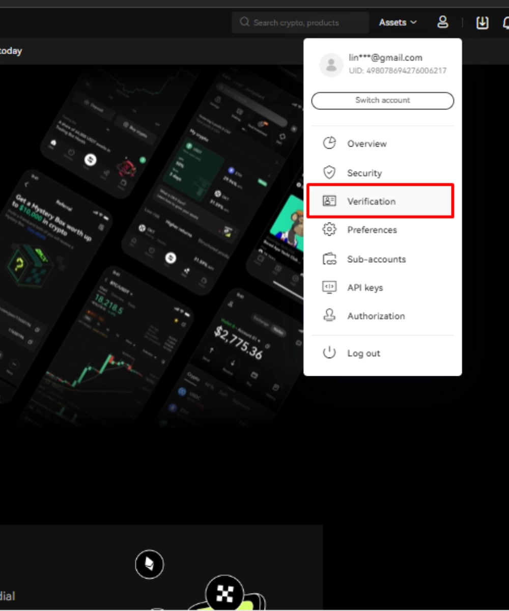 How to register and verify an OKX account