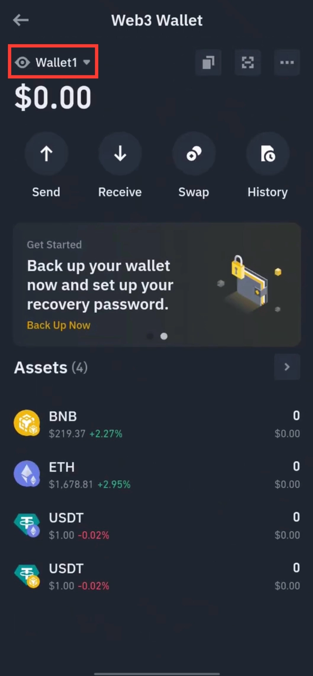 Instructions for creating and using Binance Web3 wallet