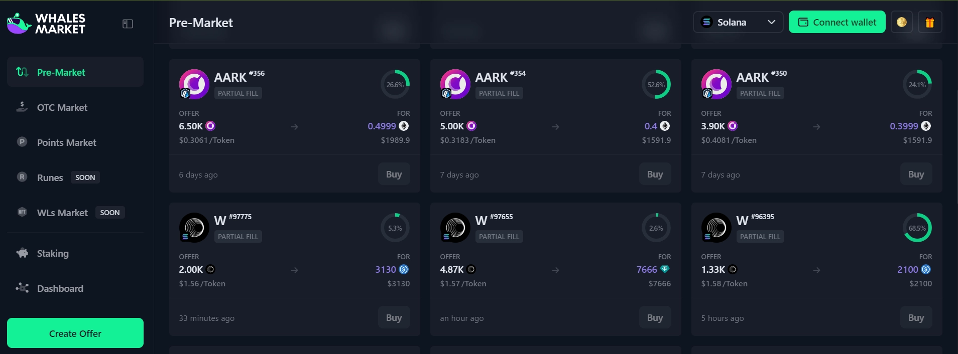 Guide to OTC trading on Whales Market