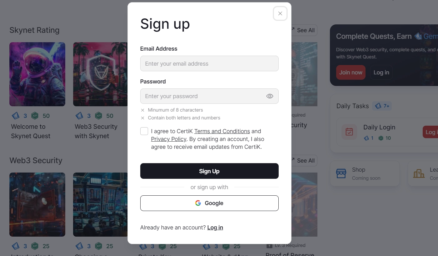 CertiK Skynet airdrop guide