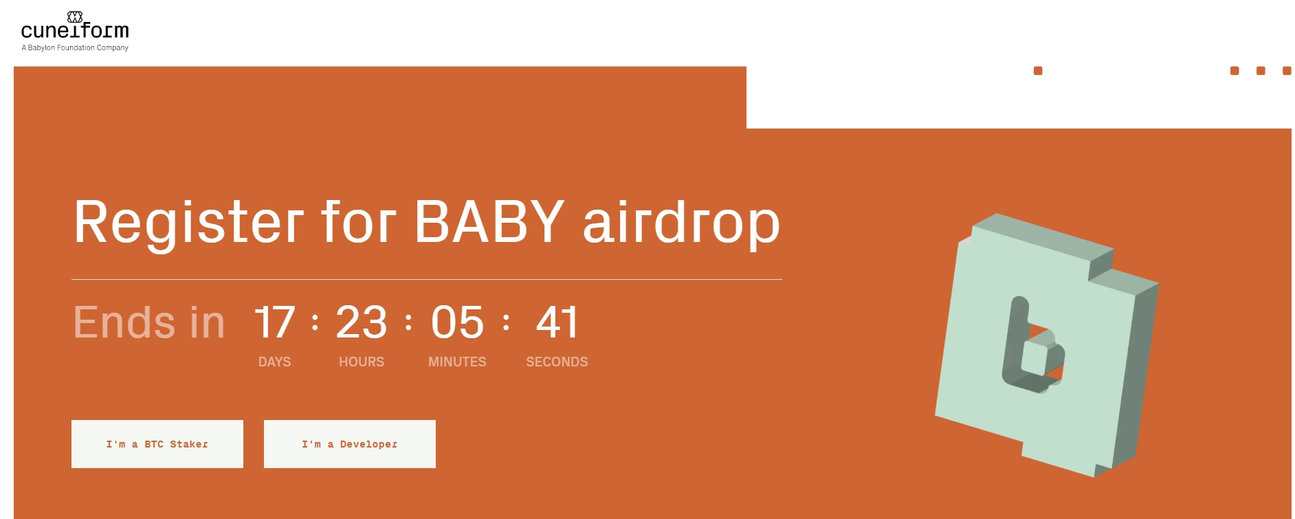 Babylon mở đăng ký airdrop BABY token