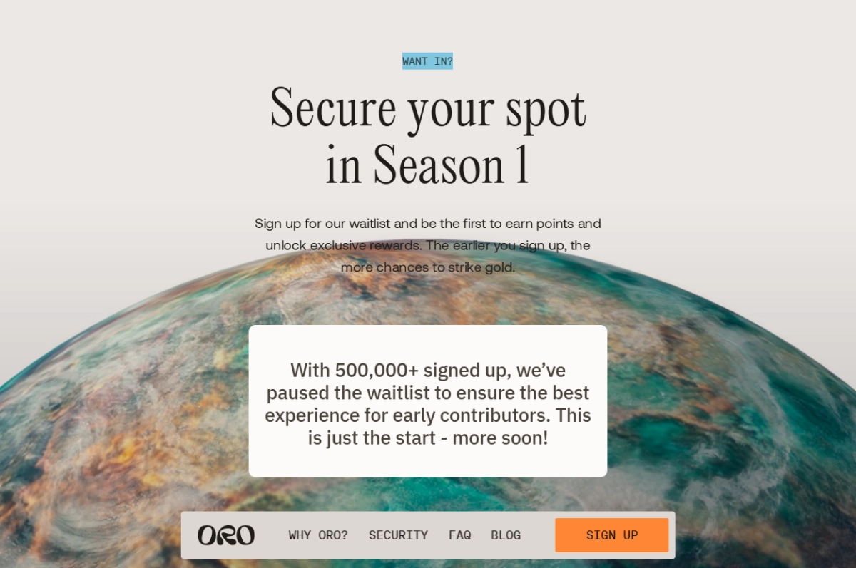 Hướng dẫn săn airdrop ORO AI