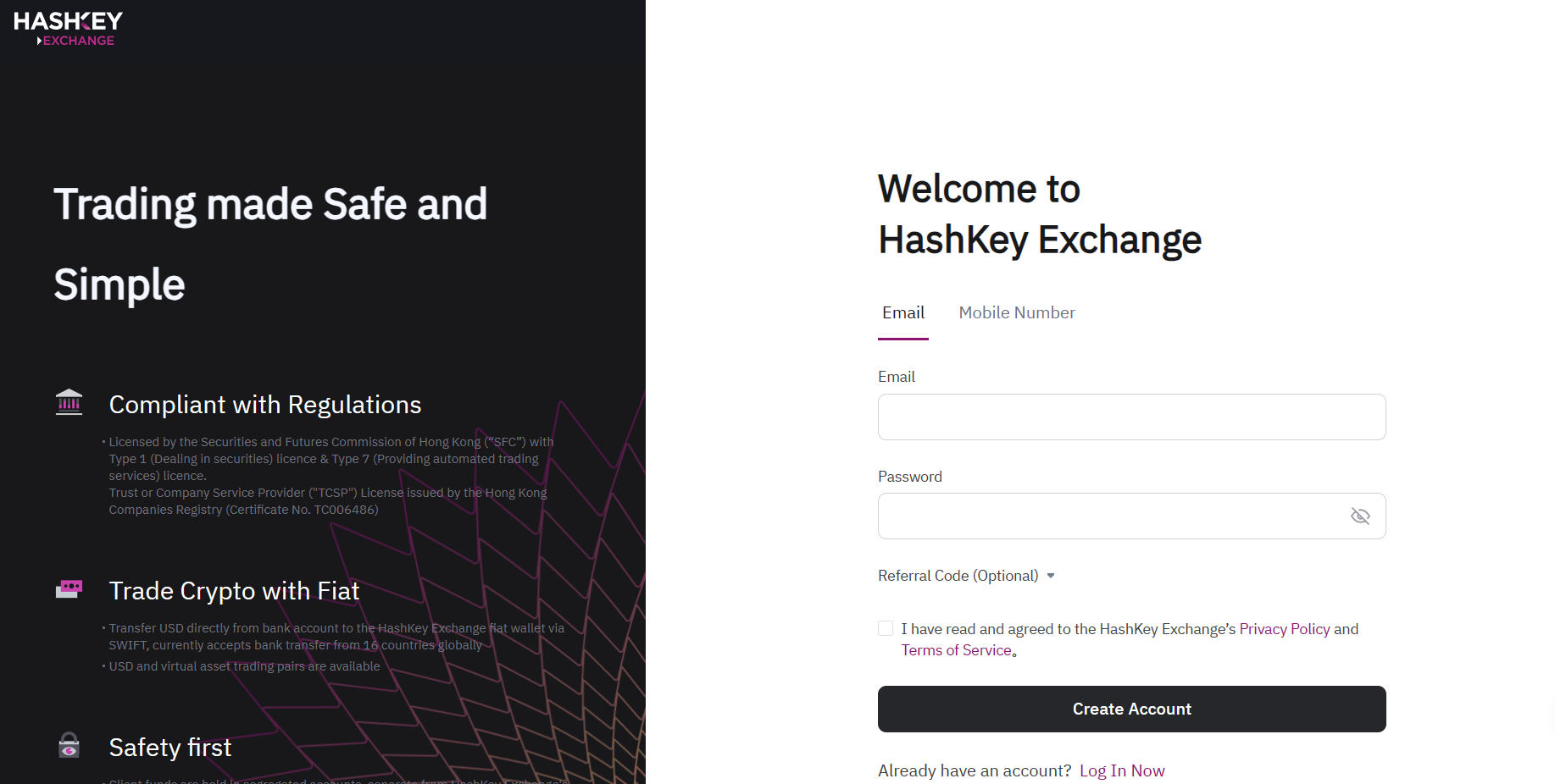 Guide to registering on HashKey Exchange to receive rewards