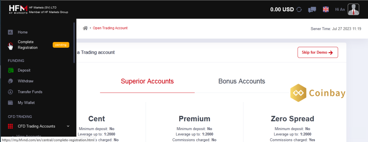 How to open and verify an HFM account